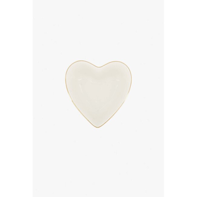 Zusss Dipschaaltje goud hartje wit/goud