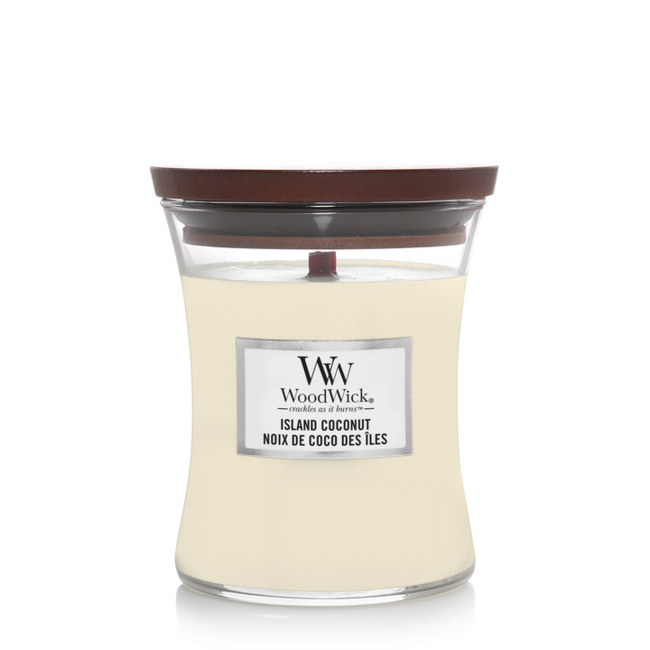 Woodwick Island Coconut Medium Candle WoodWick© 60h.