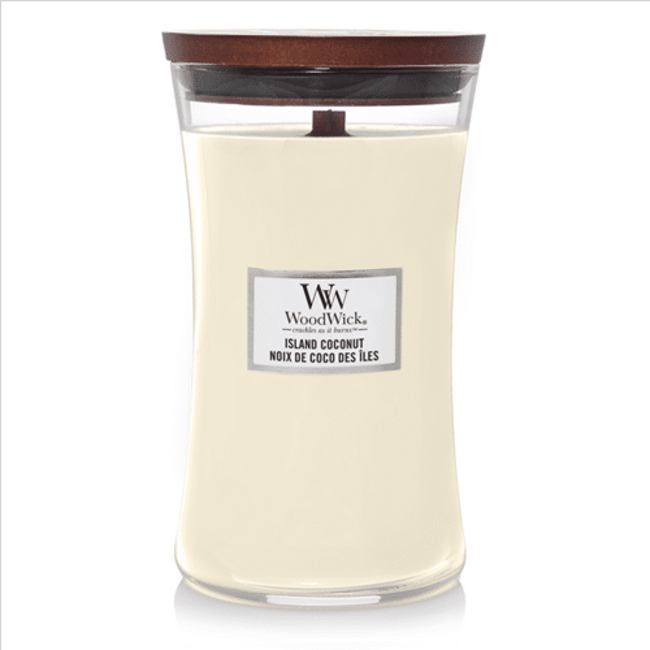 Woodwick Island Coconut Large Candle WoodWick© 130h.
