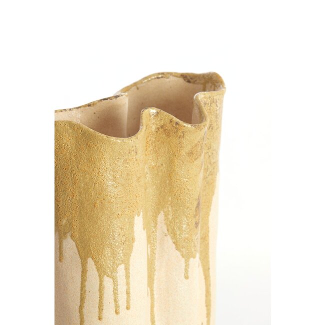 Light & Living Vase Deco 19,5X10,5X18,5 cm FLOVILLA keramiek Olijf groen