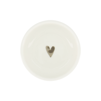 Zusss Dipschaaltje hartje wit/zilver