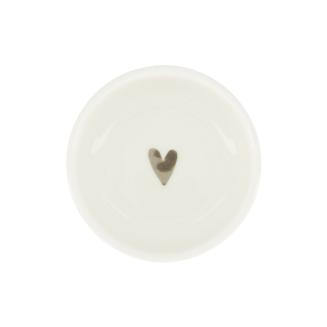 Zusss Dipschaaltje hartje wit/zilver
