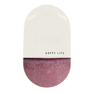 Zusss Serveerschaal happy life wit/burgundy