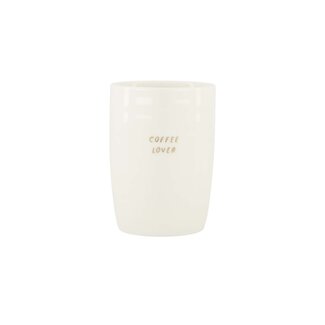 Zusss Koffiemok coffee lover wit/goud