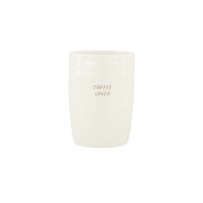 Zusss Koffiemok coffee lover wit/goud