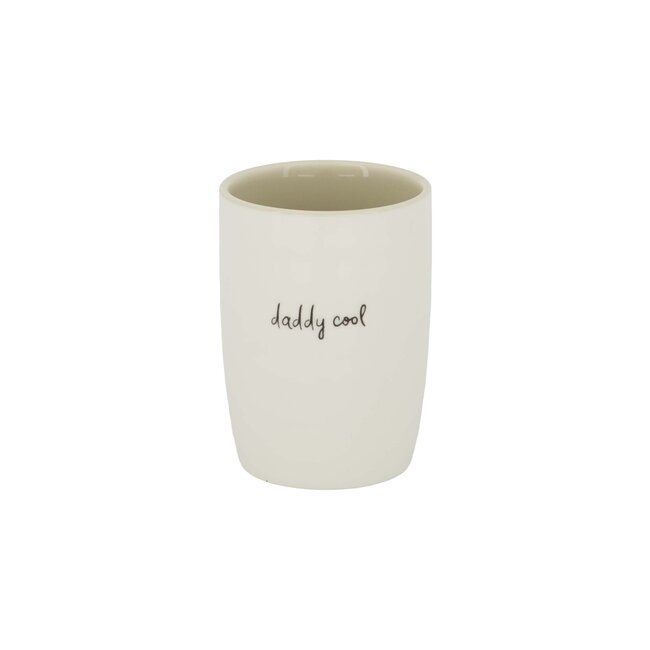 Zusss Koffiemok daddy cool wit/zand/zwart