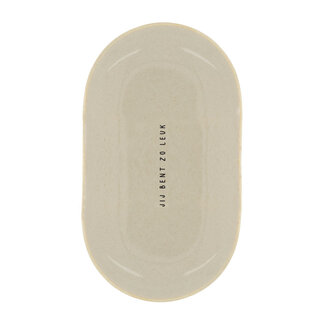 Zusss Serveerschaall jij bent zo leuk zand