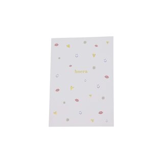 Zusss Wenskaart hoera multicolor