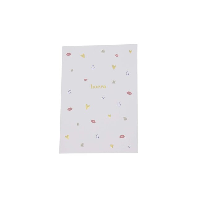 Zusss Wenskaart hoera multicolor