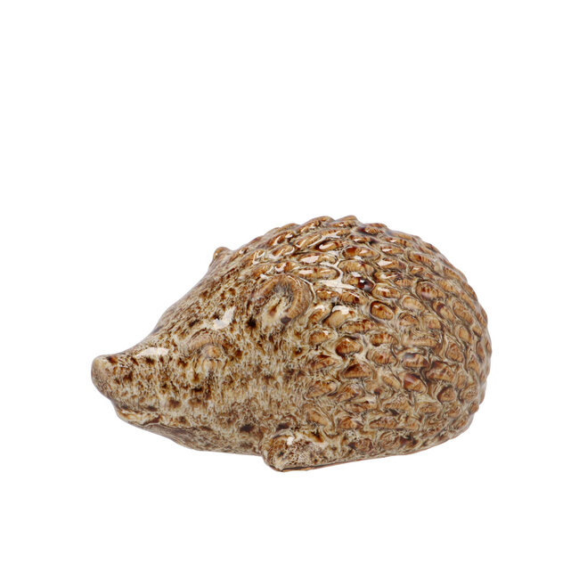 Hedgehog Glaze brown 16x9x8 cm