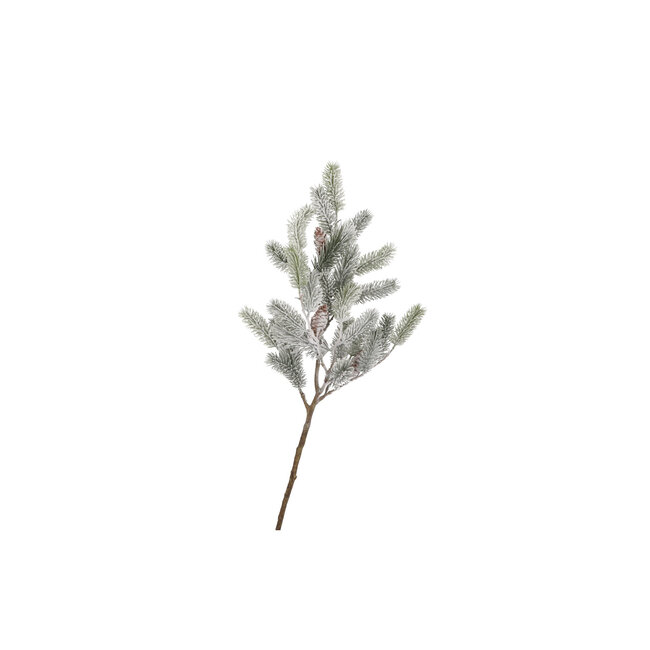 Silk Pine with Cone and Snow 81 cm