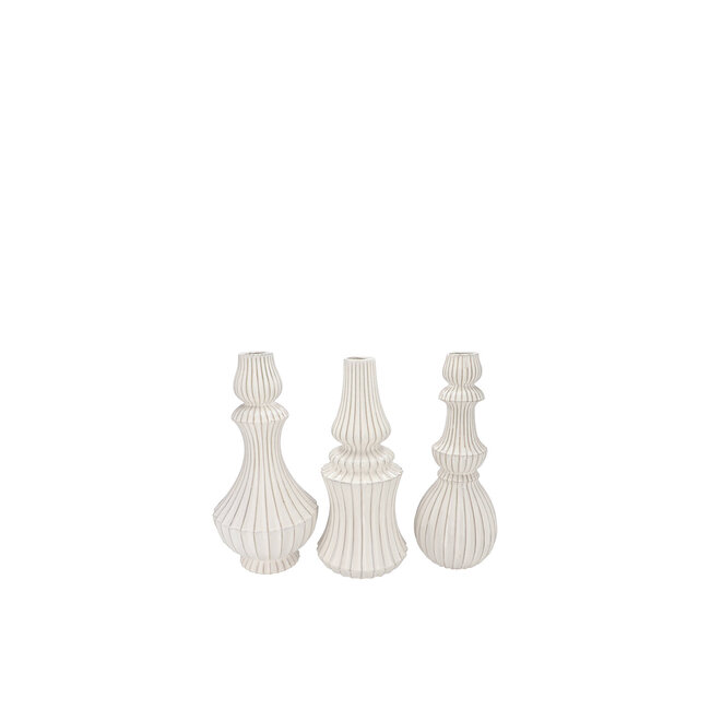 Mika Nordic Sand Vase Curves 3 ass. 9x16 cm