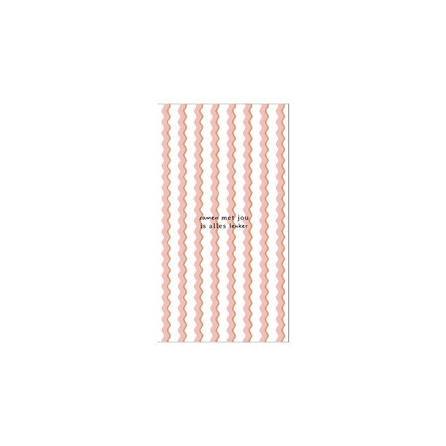 Zusss Servetten met jou is alles leuker 11x20cm wit/roze