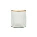 Zusss Waxinelichthouder glas ribbel transparant
