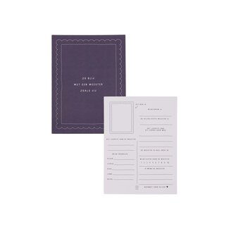 Zusss Ansichtkaart meester donkerblauw