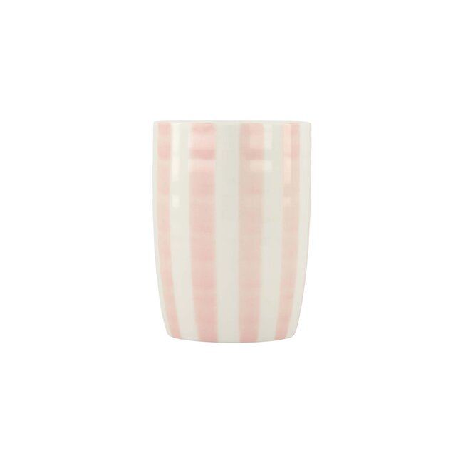 Zusss koffiemok streep wit/roze