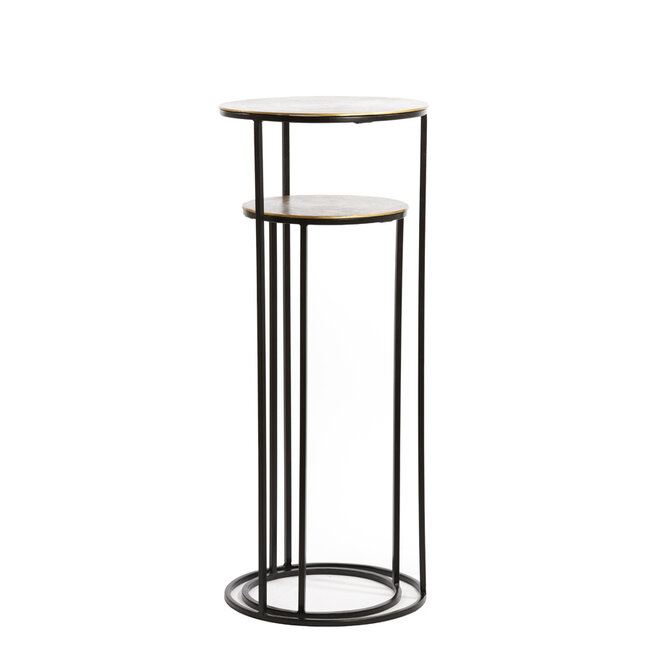 Light & Living Zuil 41x41x101 cm PRIMO antiek brons+zwart L