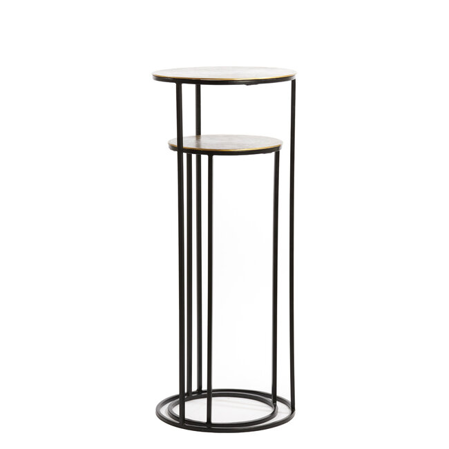 Light & Living Zuil 32x32x81cm PRIMO antiek brons+zwart S