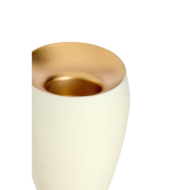 Light & Living Theelicht Ø9x9 cm VEROLI mat crème+goud