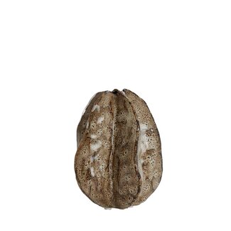 Light & Living Vaas deco 13,5x12x16,5 cm IDRIJA keramiek licht bruin