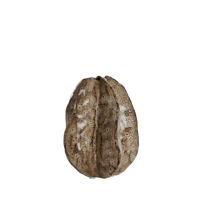 Light & Living Vaas deco 13,5x12x16,5 cm IDRIJA keramiek licht bruin