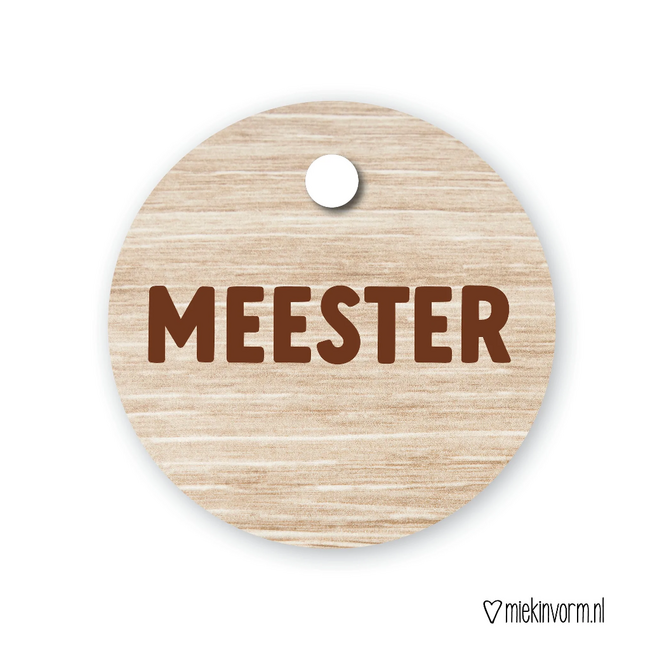 Sleutelhanger | Meester (hout)