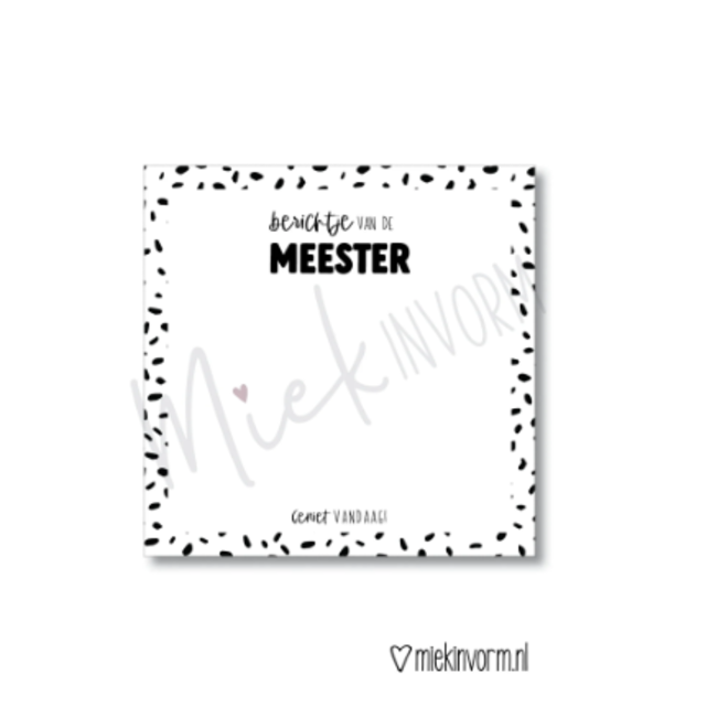 Post-it notes | berichtje van de meester
