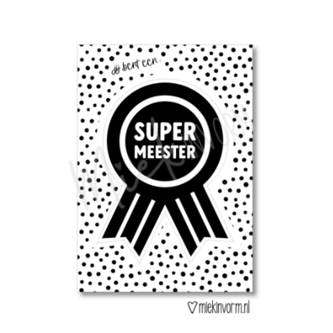 Ansichtkaart | jij bent een supermeester