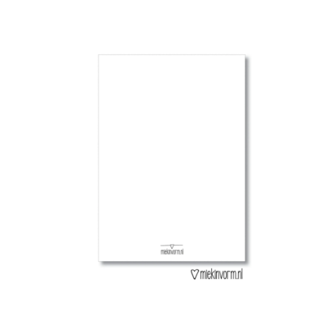 Ansichtkaart + Theezakje, Theemoment voor de Meester