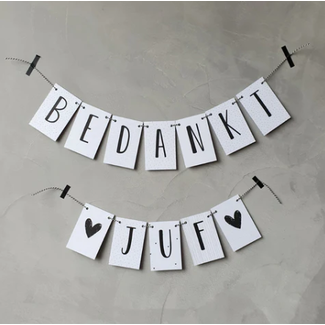 Letterslinger | Bedankt ♡ Juf ♡