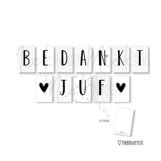 Letterslinger | Bedankt ♡ Juf ♡