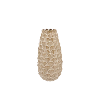 Mika cozy sand vase long pinecone edge 14x25cm