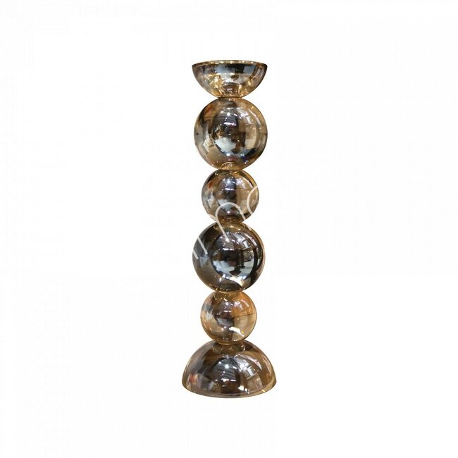 Colmore Kandelaar goud luster kristal glas 12x12x38