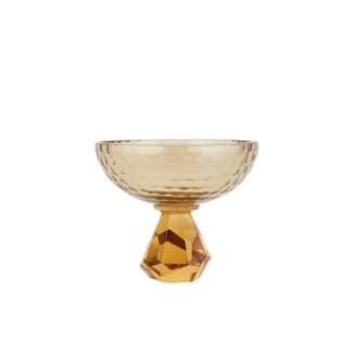 Colmore Bowl on stand natural crystal glass 12x12x12