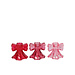 Kandelaar Bolly Jolly Pink Mix Bow Tie 3 ass. 8x8x7 cm