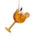 Vondels Ornament glass orange spritzer H11cm