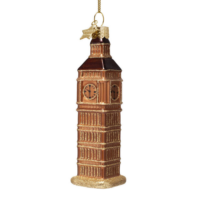 Vondels Ornament glass big ben H12cm