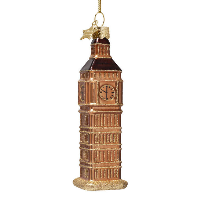 Vondels Ornament glass big ben H12cm