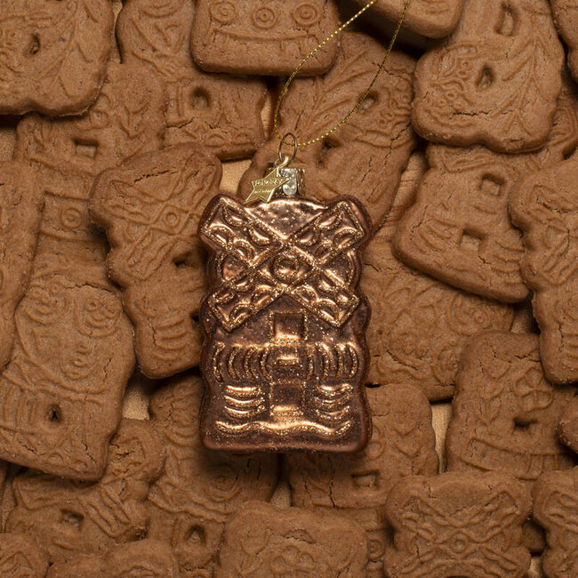 Vondels Ornament glass Dutch speculaas koekje H9cm