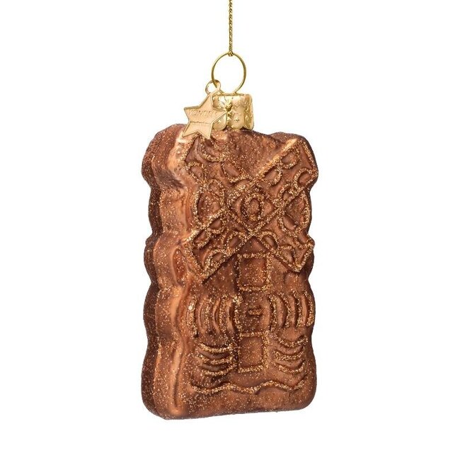 Vondels Ornament glass Dutch speculaas koekje H9cm