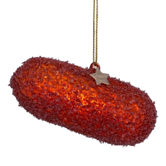 Vondels Ornament glass Dutch kroket H10cm w/box
