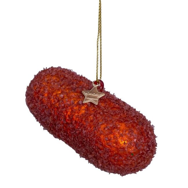 Vondels Ornament glass Dutch kroket H10cm w/box