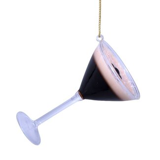 Vondels Ornament glass brown espresso martini H9cm