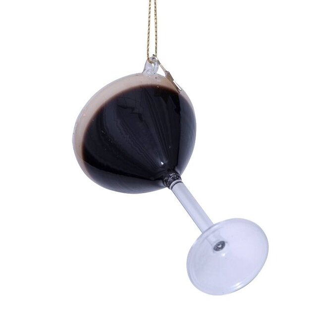 Vondels Ornament glass brown espresso martini H9cm