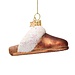 Vondels Ornament glass brown suede slippers H6cm
