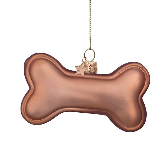Vondels Ornament glass dog bone H6.5cm