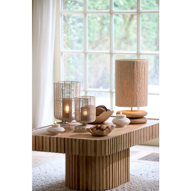 Light & Living Tafellamp LED Ø13x8 cm JAYDIE taupe