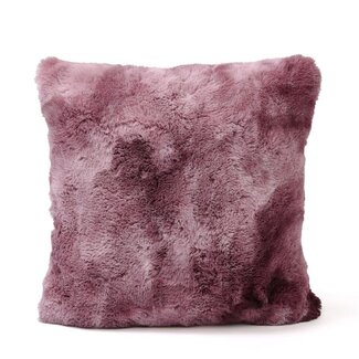 PTMD Linde Burgundy faux fur cushion square S