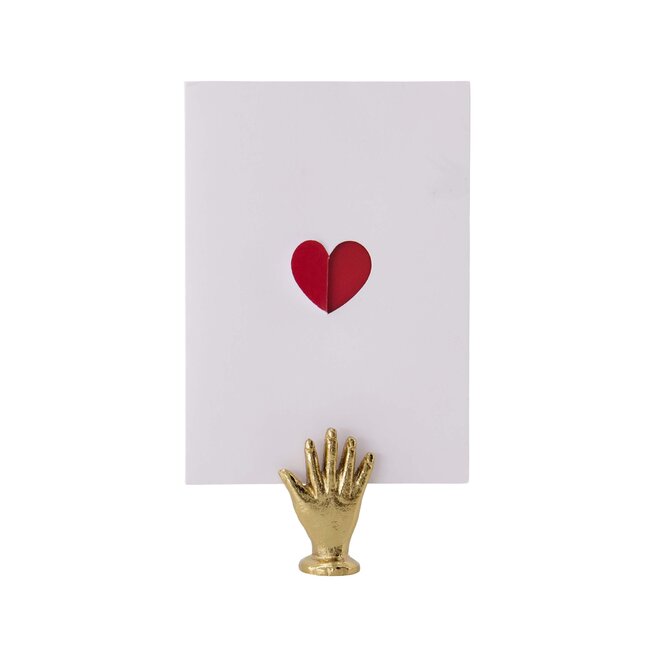 Zusss Kaartenstandaard metaal hand goud