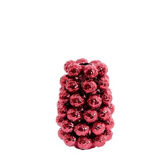 Light & Living Vaas deco Ø16x24 cm BUTANG keramiek metallic Rood
